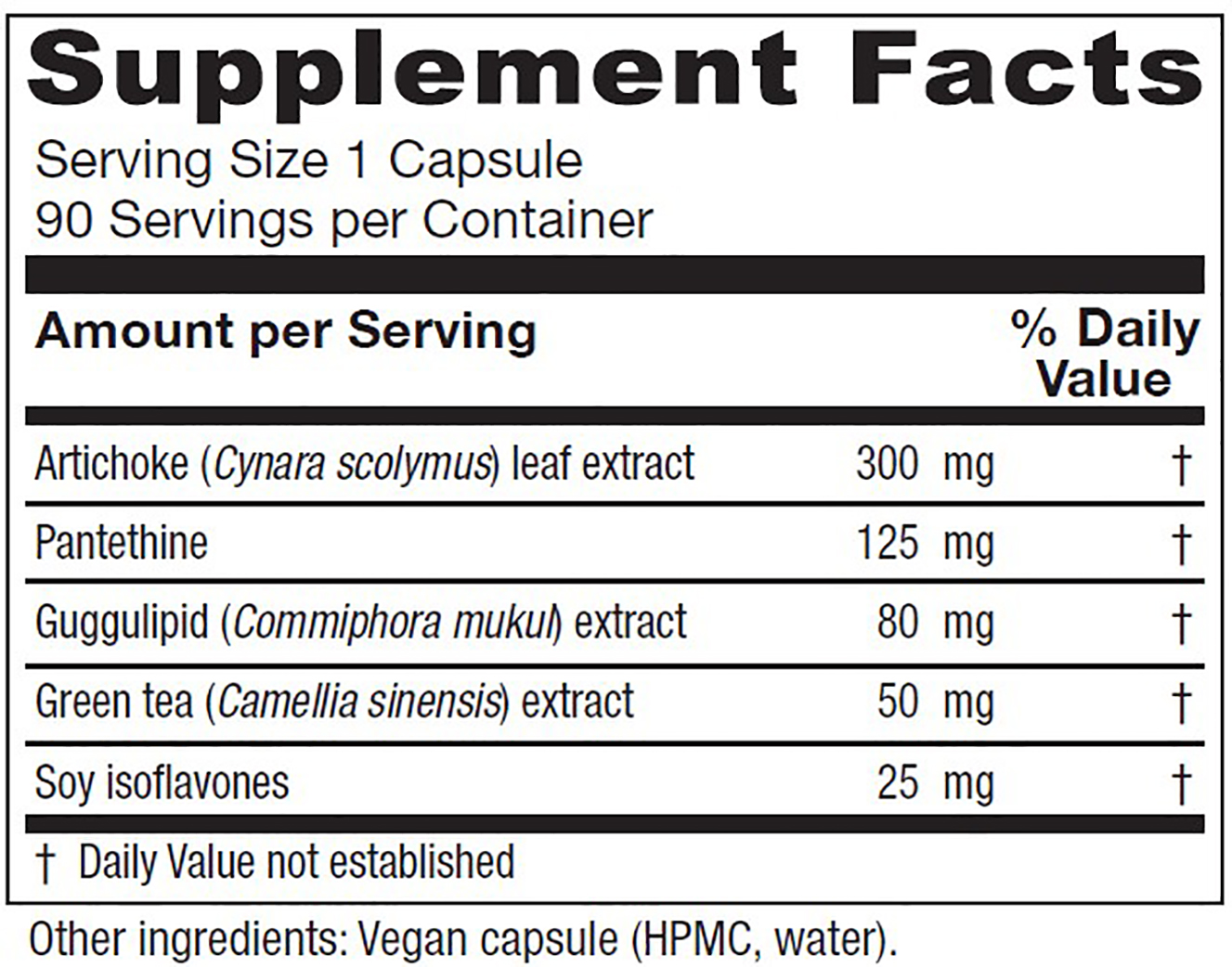 supplement facts label image