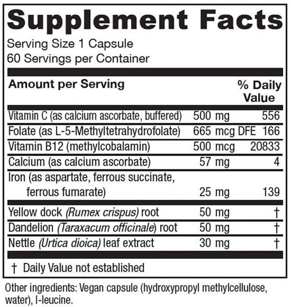 Iron Extra™ - 60 capsules - Vitanica | Natural Health Care for Women