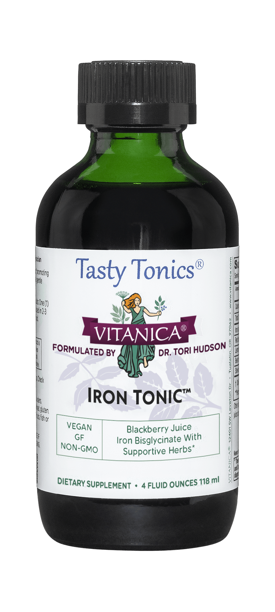 Iron Tonic ™ Blackberry RBC Support 4 ounces Vitanica Natural