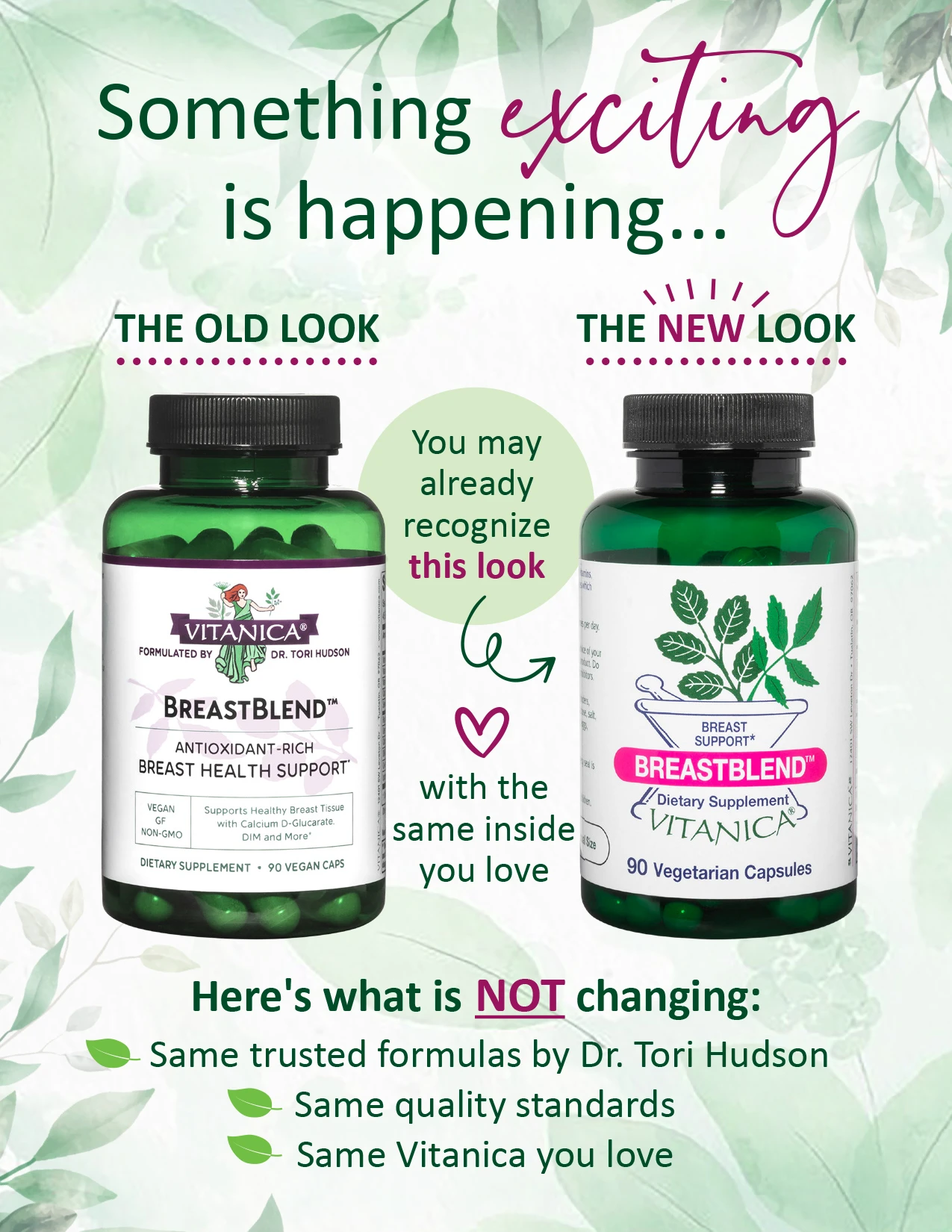 image describing label change-nothing inside the bottle is changing