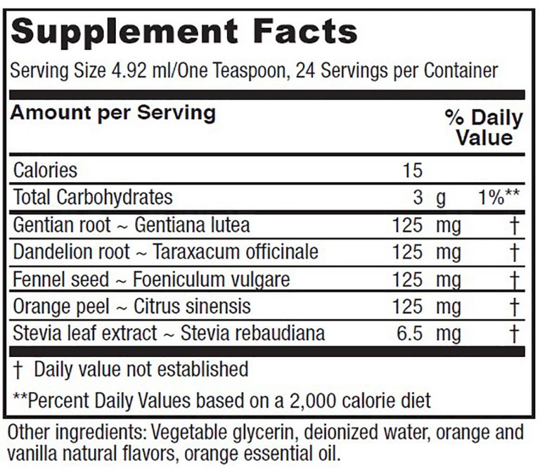 Bitters Tonic™ 4 oz. liquid Vitanica Natural Health Care for Women