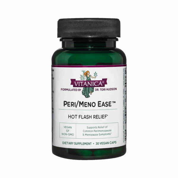 front of bottle image, Peri/Meno Ease, flat white background